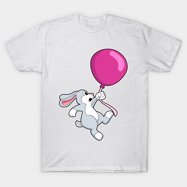 Rabbit with Balloon T-Shirt by Markus Schnabel